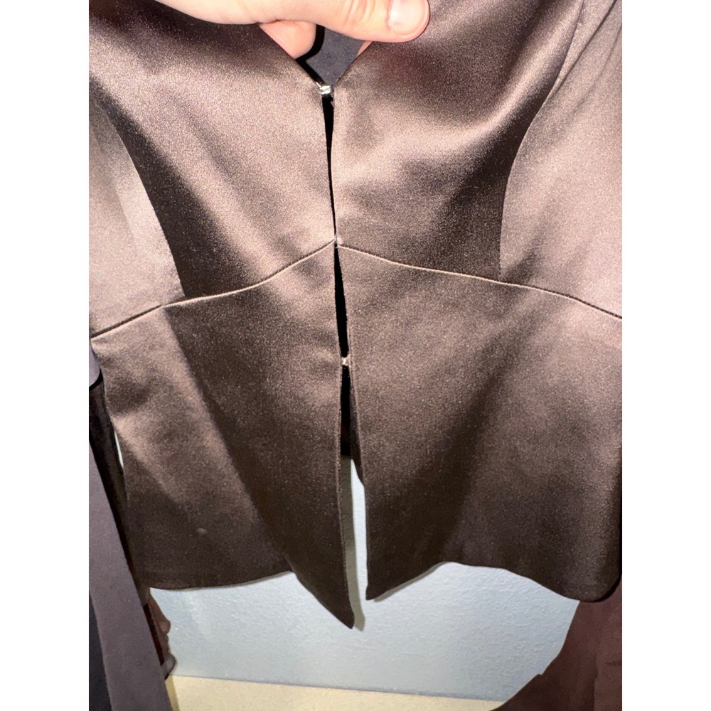 Y2K Style Luly Yang Couture Niobe Silk Charmeuse Jacket Tie Sash Ruffle Cuff NWT - Picture 5 of 12